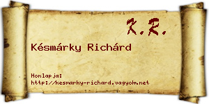 Késmárky Richárd névjegykártya
