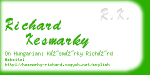 richard kesmarky business card